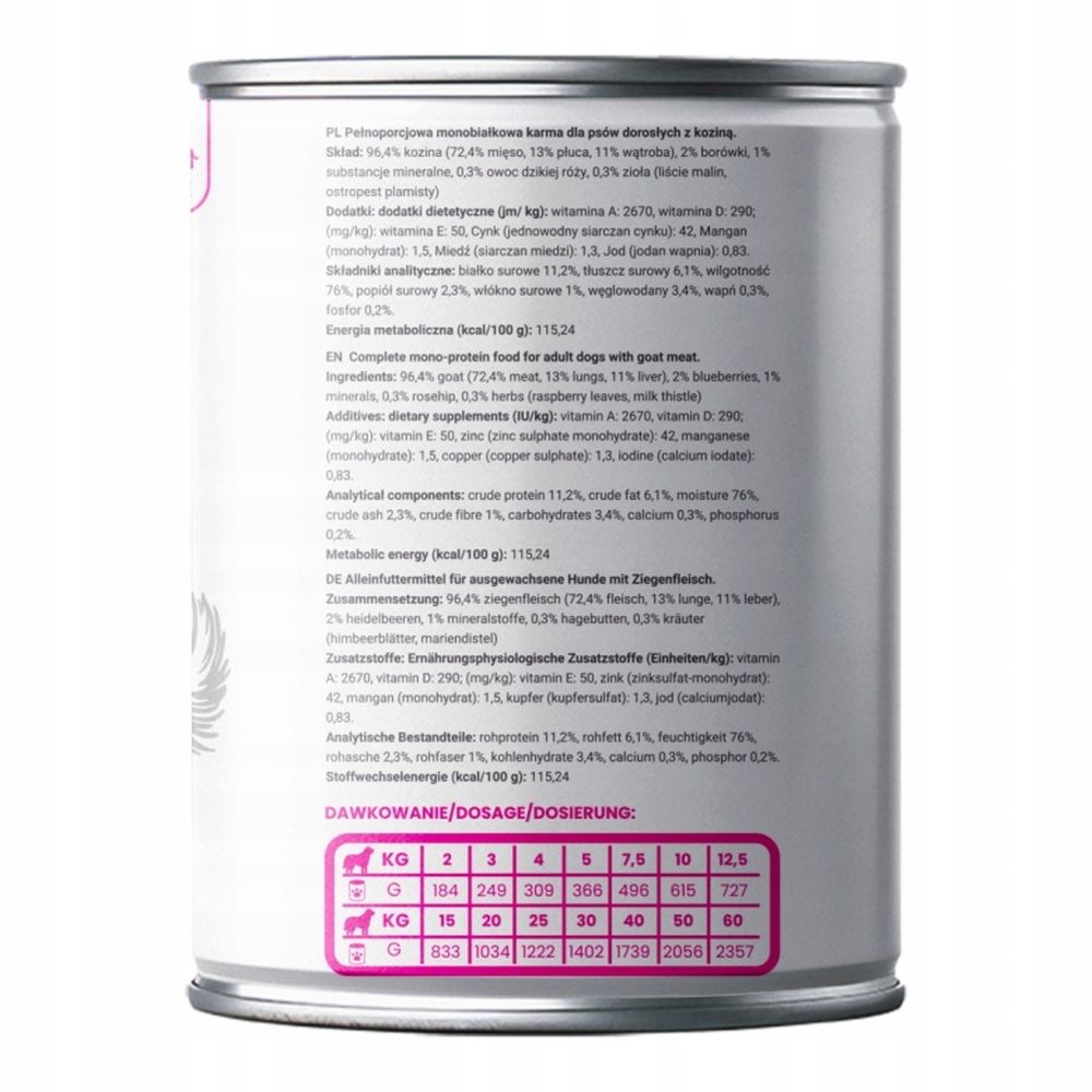 Gaczoo MONO Protein Ultra karma mokra dla psa Kozina 400g
